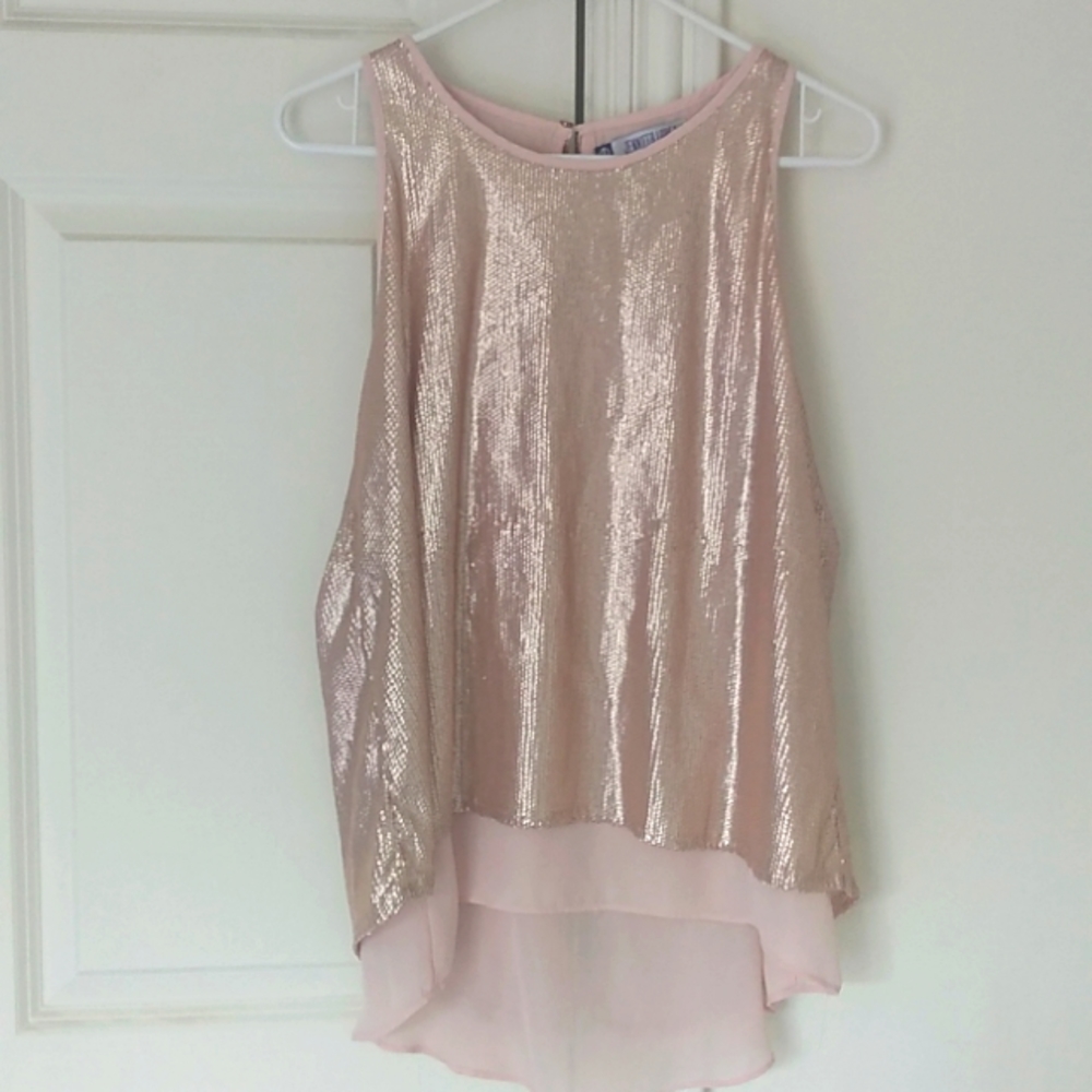 NEW Sequin Shirt With Open Back